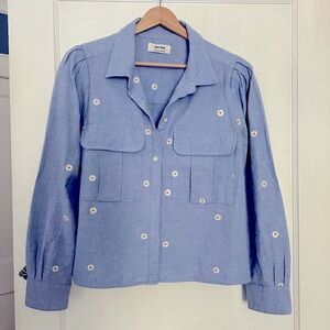 Soludos Daisy Embroidered Jacket for Spring Outfits Top Size Small